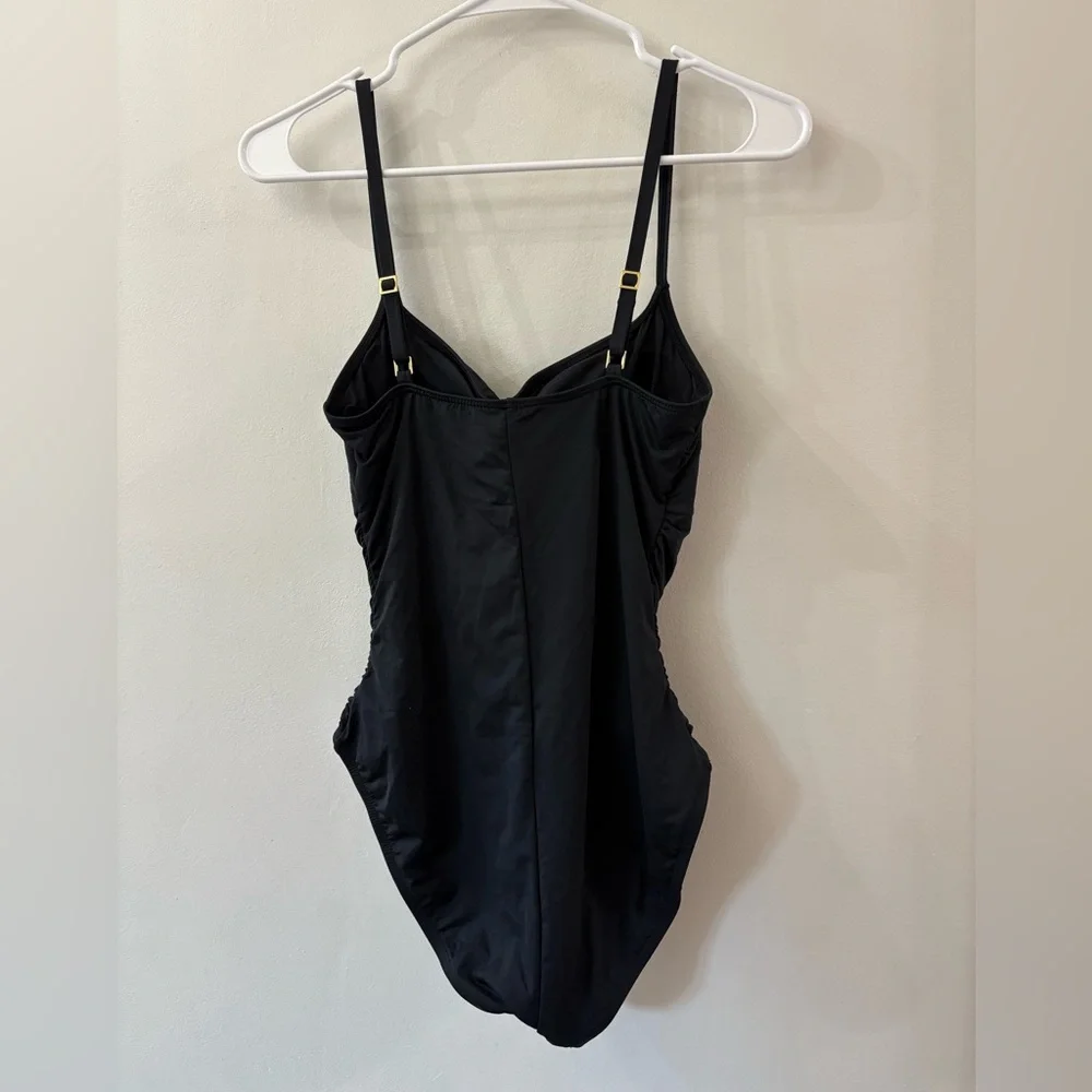 La Blanca NWT Classic Black One-Piece Swimsuit size 10 - Picture 7 of 7